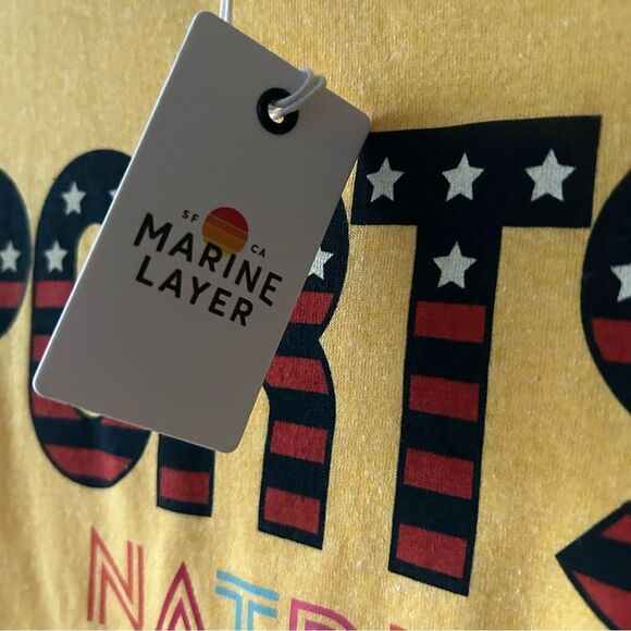 Marine Layer Re-Spun sport Tee Daffodils crop yellow - Picture 2 of 9